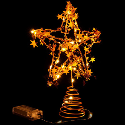 Tree Topper Star Christmastreetop Led Decorations Decoration Svjetlosni ukras Svjetlucavi ukrasi Potrepštine za zabavu Svjetla Završetak