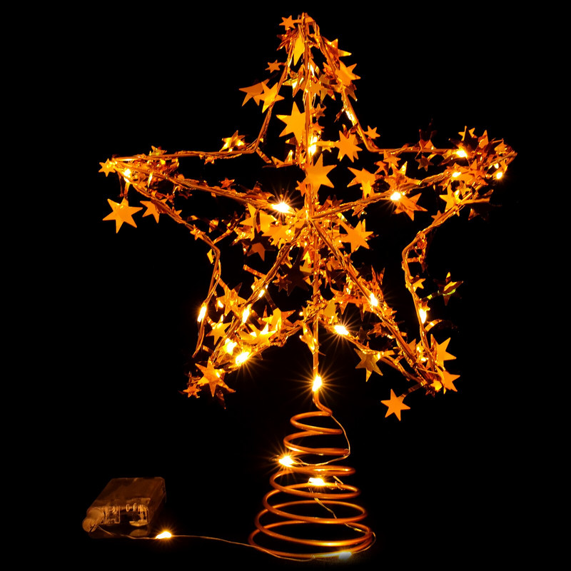 Tree Topper Star Christmastreetop Led Decorations Decoration Svjetlosni ukras Svjetlucavi ukrasi Potrepštine za zabavu Svjetla Završetak