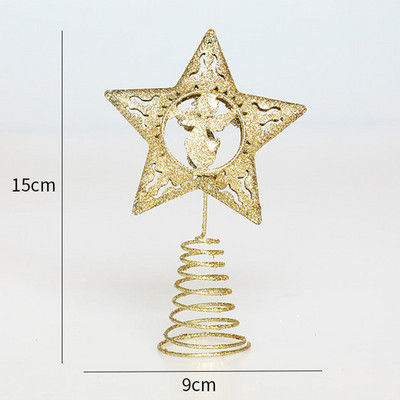 Glitter χριστουγεννιάτικο δέντρο στολίδια πεντάκτινο στολίδια χριστουγεννιάτικο δέντρο με κουκουνάρι με πεντάγραμμο ντεκόρ Navidad Πρωτοχρονιάτικο πάρτι για το σπίτι