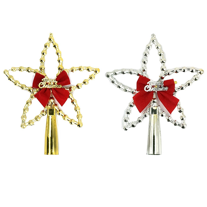 Božićno drvce Neosvijetljeno Božićno drvce Topper Ornament Star Ornament Metalni dizajn za unutarnje vanjske PR rasprodaje