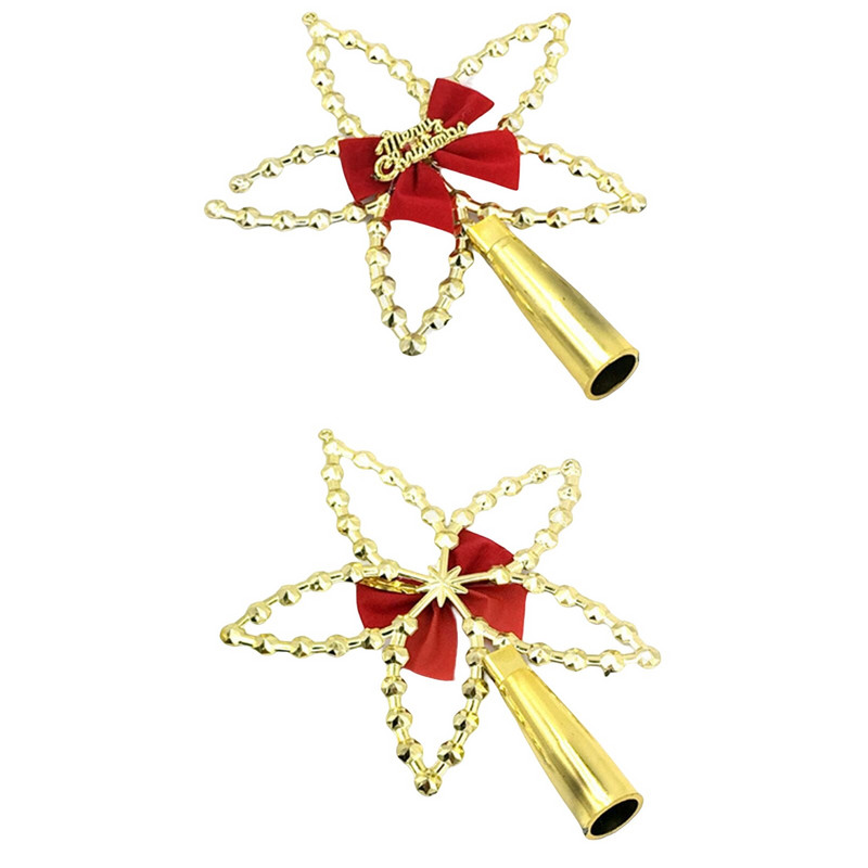 Božićno drvce Neosvijetljeno Božićno drvce Topper Ornament Star Ornament Metalni dizajn za unutarnje vanjske PR rasprodaje