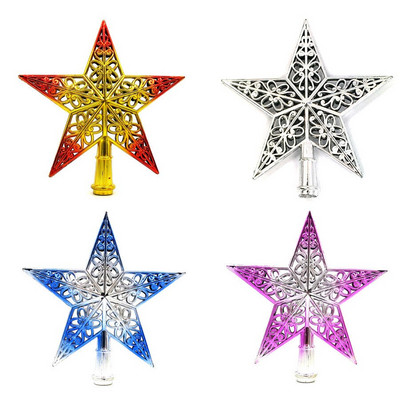 Χριστουγεννιάτικο δέντρο Top Sparkle Stars Hang Χριστουγεννιάτικη διακόσμηση Στολίδι Topper Χριστουγεννιάτικο δέντρο Decor Supplies Gift Navided L5