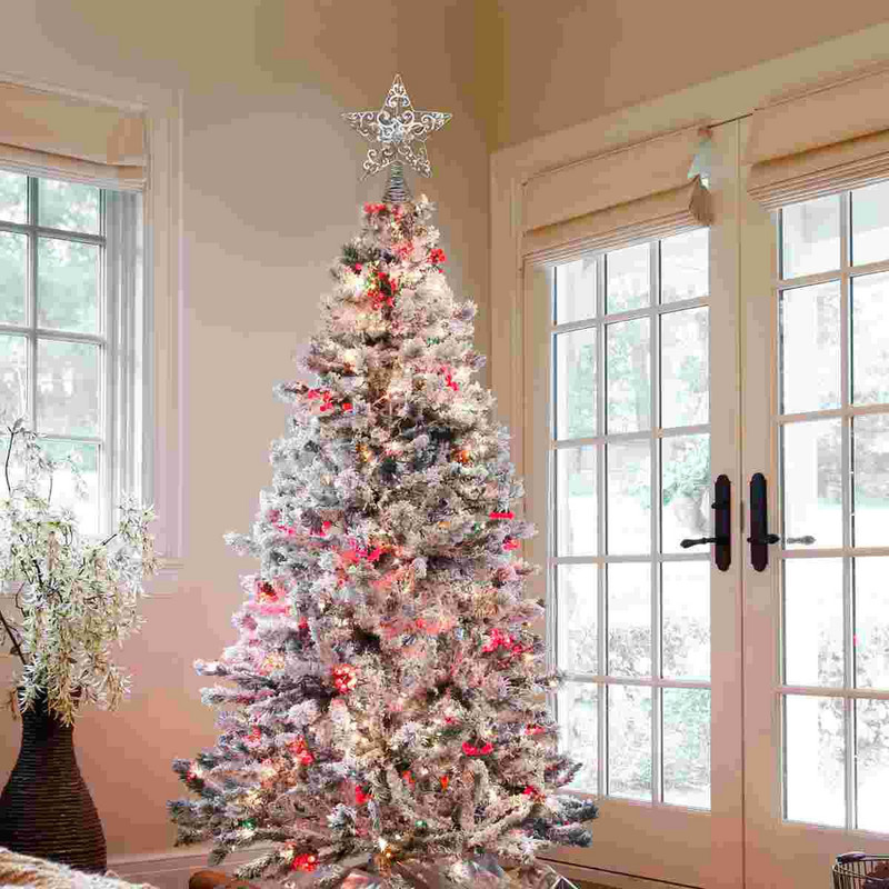 Kalėdų eglutė Kalėdų žvaigždė Viršutiniai apšvietimai Medžių papuošimai Dekoracija Forjuly Kalėdų dekoras Sidabras 