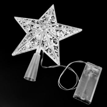 Χριστουγεννιάτικο Δέντρο Star Topper LED Lighted Star Χριστουγεννιάτικο Δέντρο Κορυφή διακόσμηση με μπαταρία Noel Navidad 2023 Χριστουγεννιάτικα ζεστά στολίδια