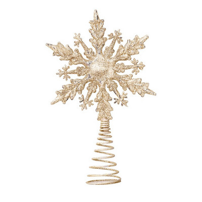 Kuldse sädeleva jõulupuu ladva täht jõulukaunistused litrid õõnsad kiirgused kolmemõõtmelised jõulupuu kaunistused