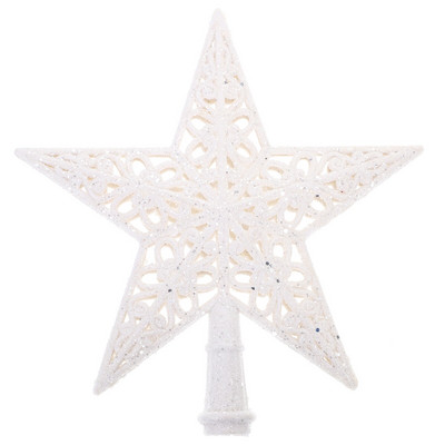 Tree Topper Star Božićni ukras Dekoracija vrhova drvca Vintage Glitteredhome Blagdanska dekoracija Dekoracije Svjetlucave potrepštine za zabavu