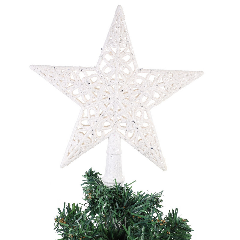 Tree Topper Star Božićni ukras Dekoracija vrhova drvca Vintage Glitteredhome Blagdanska dekoracija Dekoracije Svjetlucave potrepštine za zabavu