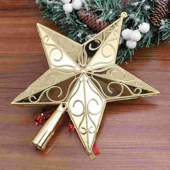 Sparkling Xmas Tree Topper Christmas Star Tree Topper Wire Star Tree Topper Pentagram Tree Topper Glitter Christmas Tree Star
