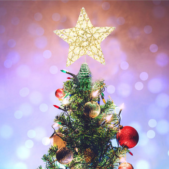 Δέντρο Topper Χριστουγεννιάτικο Αστέρι Χριστουγεννιάτικο Αστέρι Χριστουγεννιάτικο Διακόσμηση Κορυφαία έλκηθρα Φωτάκια δέντρου Διακοσμητικά με φωτιστικό γκλίτερ Διακοσμητικά με καλώδιο