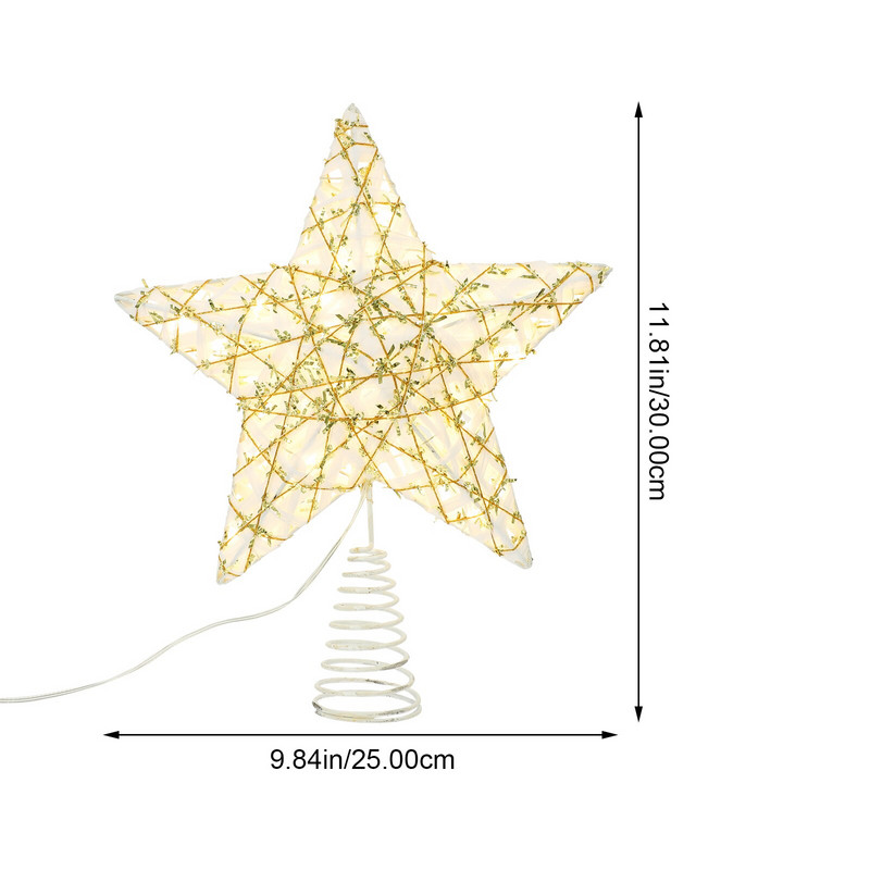 Δέντρο Topper Χριστουγεννιάτικο Αστέρι Χριστουγεννιάτικο Αστέρι Χριστουγεννιάτικο Διακόσμηση Κορυφαία έλκηθρα Φωτάκια δέντρου Διακοσμητικά με φωτιστικό γκλίτερ Διακοσμητικά με καλώδιο