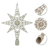 Tree Star Christmas Topper Božićni ukras Treetop Decor Ornament Home Vintage Glitterpentagram Point 8 Silver Blagdanski Diy