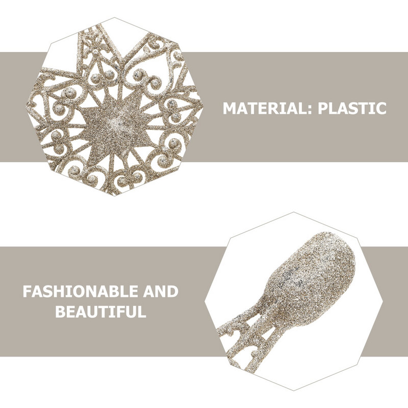 Tree Star Christmas Topper Božićni ukras Treetop Decor Ornament Home Vintage Glitterpentagram Point 8 Silver Blagdanski Diy