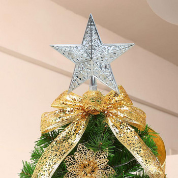 3D пентаграмен декор Коледен орнамент с дълъг живот Празнично парти Коледно дърво Топ звезден орнамент