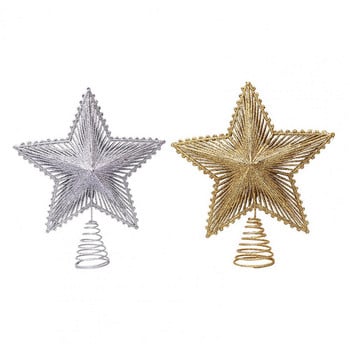 Прекрасна коледна елха Topper Радиална многократна употреба Tree Top Star Christmas Xmas Indoor Decor Star Tree Topper