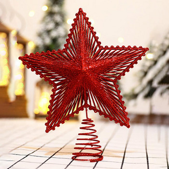 Υπέροχο χριστουγεννιάτικο δέντρο με ακτινωτό επαναχρησιμοποιούμενο δέντρο Κορυφαίο αστέρι Χριστουγεννιάτικο χριστουγεννιάτικο ντεκόρ εσωτερικού χώρου με αστέρι δέντρο