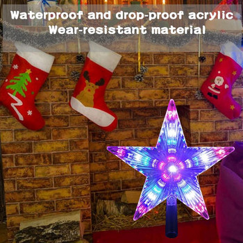 Χριστουγεννιάτικο δέντρο Topper Star Topper Lights Μεταβαλλόμενο Χρώμα Αστέρι Χριστουγεννιάτικα Διακοσμητικά σπιτιού Διακόσμηση σπιτιού Νυχτερινό φωτιστικό Στολίδια Διακόσμηση πάρτι