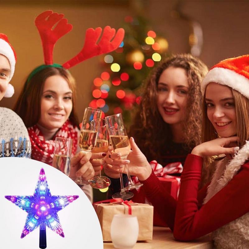 Božićno drvce Topper Star Topper Svjetla Zvjezdica koja mijenja boju Božićni ukrasi Dekoracija doma Noćna lampa Ukrasi Dekoracija za zabavu