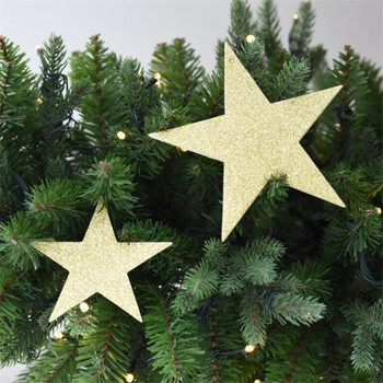 Χριστουγεννιάτικα στολίδια 15 εκ. Χριστουγεννιάτικο δέντρο Κορυφαίο Στολίδι Κρεμαστό με Πέντε Αστέρι για Προμήθειες χριστουγεννιάτικου δέντρου