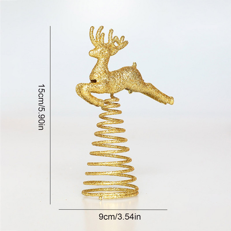 Sädelev jõulutähe ladvik Kuldne jõulutähe armastus põdra pentagramm, valgustatud õõnes puulatt peokaunistuseks