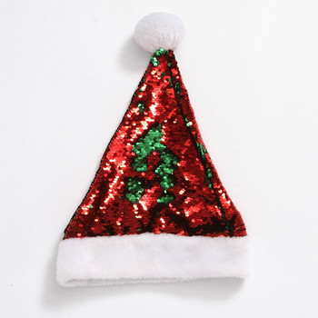 Χριστουγεννιάτικο καπέλο παγιέτα Κοντό βελούδινο χριστουγεννιάτικο καπέλο Noel Γυαλιστερό γενέθλιο καπέλο Καλά Χριστουγεννιάτικο ντεκόρ Δώρο Καλή Χρονιά 2023 Navidad Favor