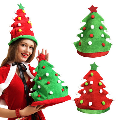 Linksmų Kalėdų kepurė Raudona Žalia Kalėdų eglutės kepurės Kalėdų papuošimas Kalėdų Naujieji 2023 m. Dovanos Namai Navidad Vakarėlio reikmenys
