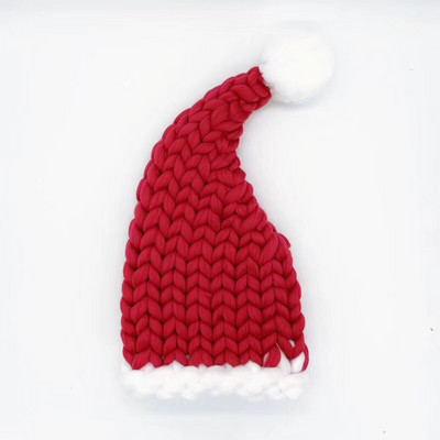 Käsitsi kootud jõuluvana turske jõulumüts unikaalne soe talvine käsitööna valmistatud jõuluehe pere kodukaunistus