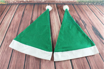 TECHOME Нов стил Коледна украса Коледна шапка за възрастни Коледна рокля Шапка Синьо-зелена нетъкана шапка Зимна шапка Топли шапки