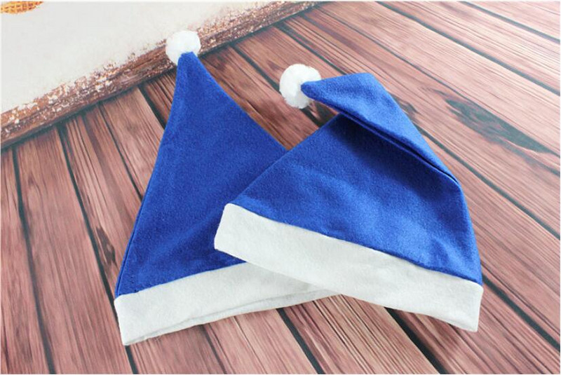 TECHOME Νέο στυλ Χριστουγεννιάτικα στολίδια Χριστουγεννιάτικο καπέλο ενηλίκων Χριστουγεννιάτικο φόρεμα Καπέλο μπλε πράσινο μη υφαντό Καπέλο χειμωνιάτικο καπέλο ζεστά καπέλα