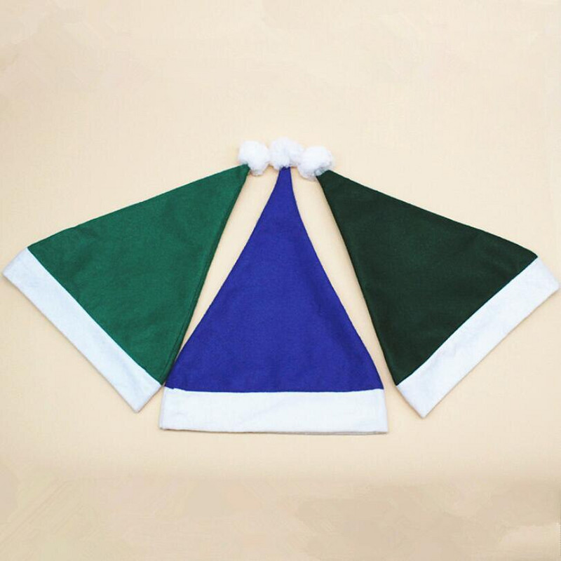 TECHOME Νέο στυλ Χριστουγεννιάτικα στολίδια Χριστουγεννιάτικο καπέλο ενηλίκων Χριστουγεννιάτικο φόρεμα Καπέλο μπλε πράσινο μη υφαντό Καπέλο χειμωνιάτικο καπέλο ζεστά καπέλα