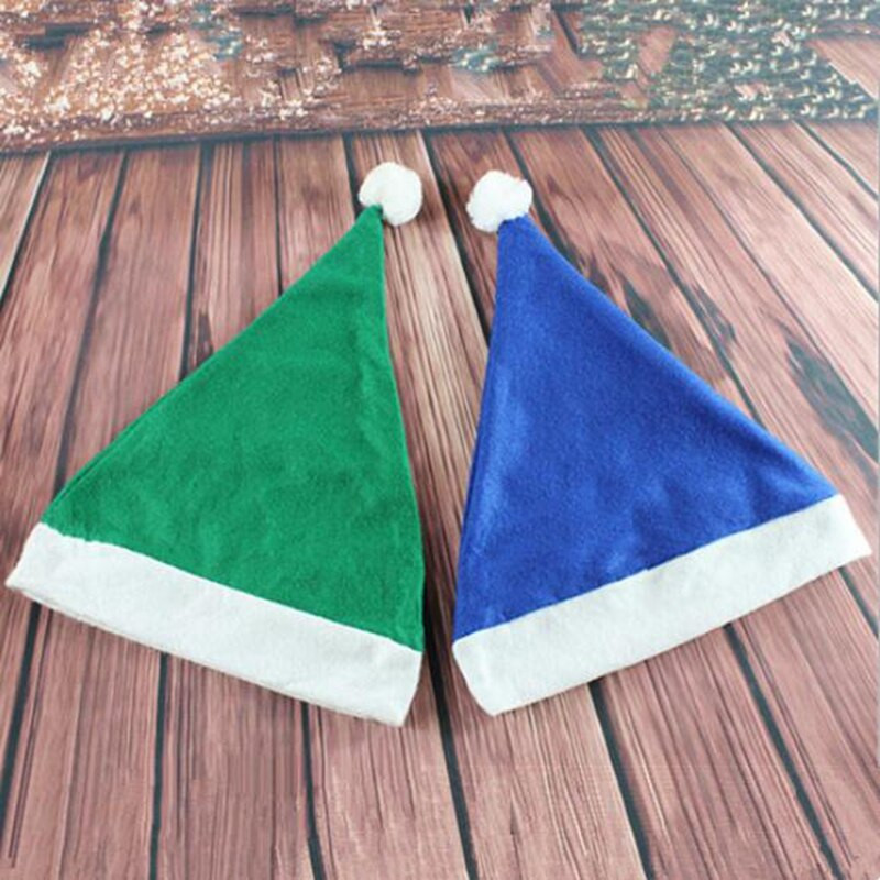 TECHOME Νέο στυλ Χριστουγεννιάτικα στολίδια Χριστουγεννιάτικο καπέλο ενηλίκων Χριστουγεννιάτικο φόρεμα Καπέλο μπλε πράσινο μη υφαντό Καπέλο χειμωνιάτικο καπέλο ζεστά καπέλα