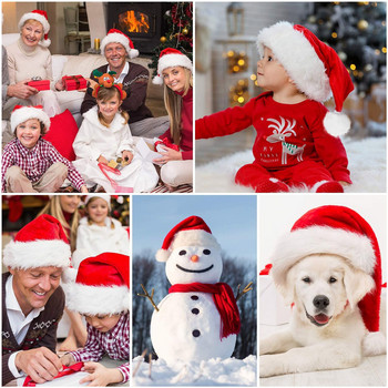 Нова година 2023 Плюшена коледна шапка Възрастни Деца Коледна украса за дома Коледа Подарък Дядо Коледа Топли зимни шапки Navidad Noel