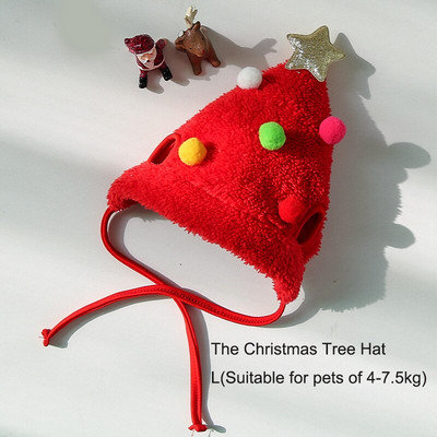 Коледна шапка за домашен любимец Сладка рога слюнка Хавлиена кърпа за куче Котка Комплекти за шапки Прекрасни аксесоари за домашни любимци Коледна украса