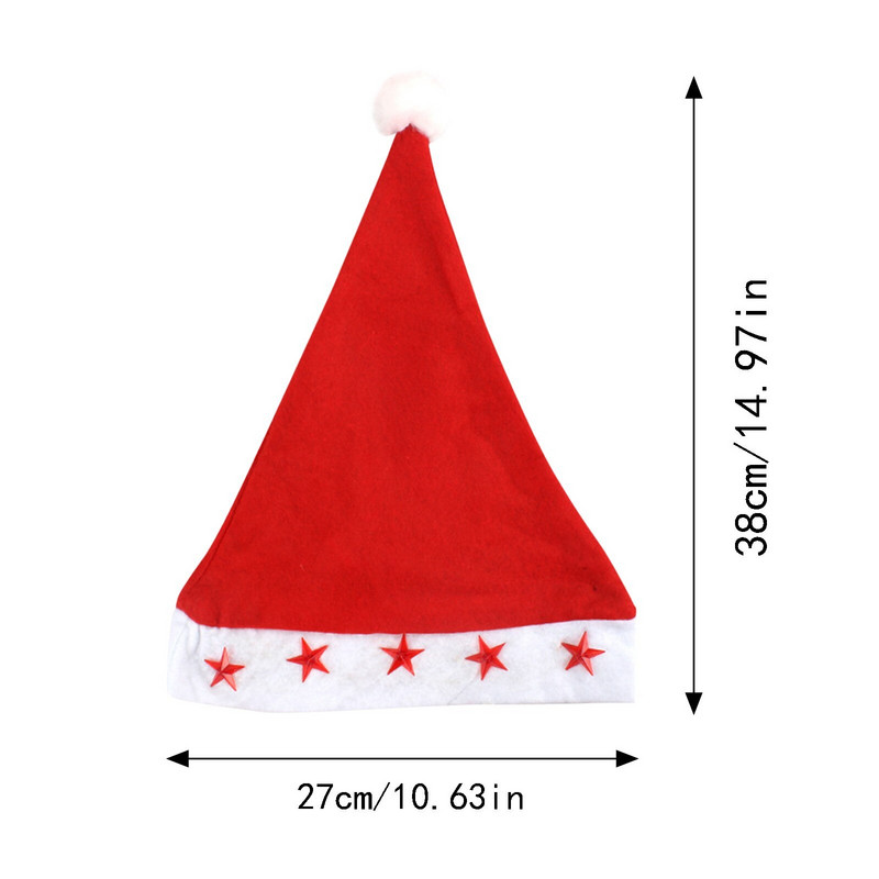 LED-jõulumütsid Valgusti mütsid Täht-jõuluvana mütsid täiskasvanud lastele Navidad Xmas Decor Noel jõulukaunistus jõulukingid