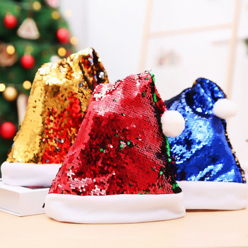 Χριστουγεννιάτικη διακόσμηση Καπέλα με παγιέτες για ενήλικες Παιδικά Χριστούγεννα Χριστουγεννιάτικο καπέλο Άγιου Βασίλη Χριστουγεννιάτικο Πρωτοχρονιάτικο Φεστιβάλ Προμήθειες γιορτής
