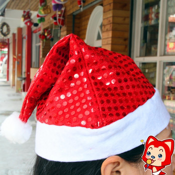 Пет цвята Дядо Коледа Пайети Шапки Шапки Коледен декор Шапки Шапки за възрастни Коледни новогодишни подаръци Консумативи за домашно парти Navidad 2018
