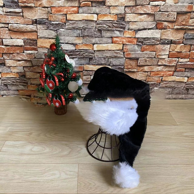 Crăciun Negru Roșu Pălărie de Plus Moș Crăciun Noutate Pălărie Copii Decoratiuni de Crăciun pentru Anul Nou Acasă Moș Crăciun Rechizite pentru petreceri