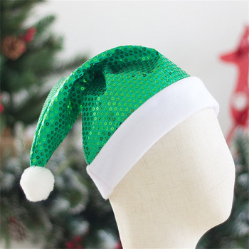 Υψηλής ποιότητας Χριστουγεννιάτικο καπέλο με παγιέτες Κόκκινο πράσινο κοντό βελούδινο καπέλο Noel Δώρο Καλά Χριστουγεννιάτικο ντεκόρ Διακόσμηση για το νέο έτος 2023