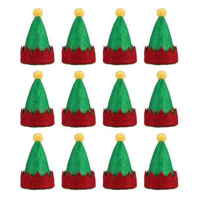 Καπέλο Χριστουγεννιάτικο Mini Lollipop Candysanta Elf Hats Candies Decor Bottles Bottle