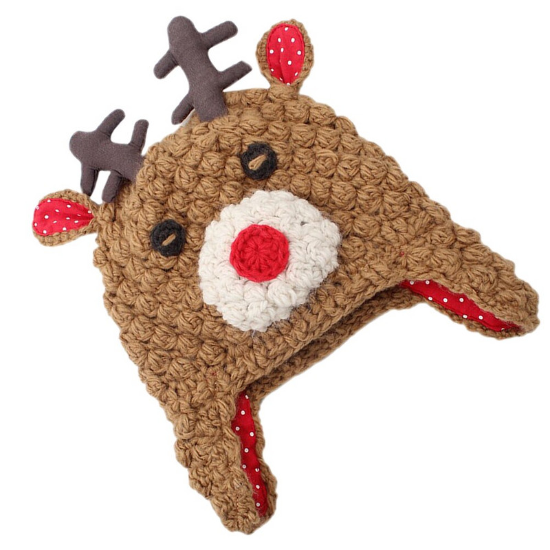 Müts Talvine Lastele Soe kootud Nokamüts Põhjapõdra jõulumüts Tüdrukutele Kingitus Hirvele isikupärastatud väikelapse sarved