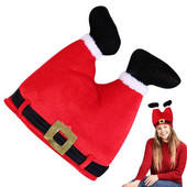 Jõulupeo mütsid täiskasvanutele Värvilised vildist põdrapäkapikk punased püksid triibud sääred Jõulupeo mütsid Unisex mütsid