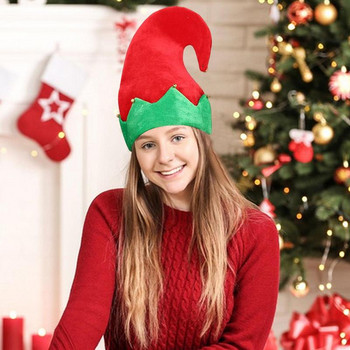 Χριστουγεννιάτικα καπέλα για πάρτι για ενήλικες Πολύχρωμα τσόχα άλκες Ξωτικό κόκκινο παντελόνι ρίγες πόδια Καπέλο Χριστουγεννιάτικα καπέλα γιορτινό πάρτι Καπέλα unisex