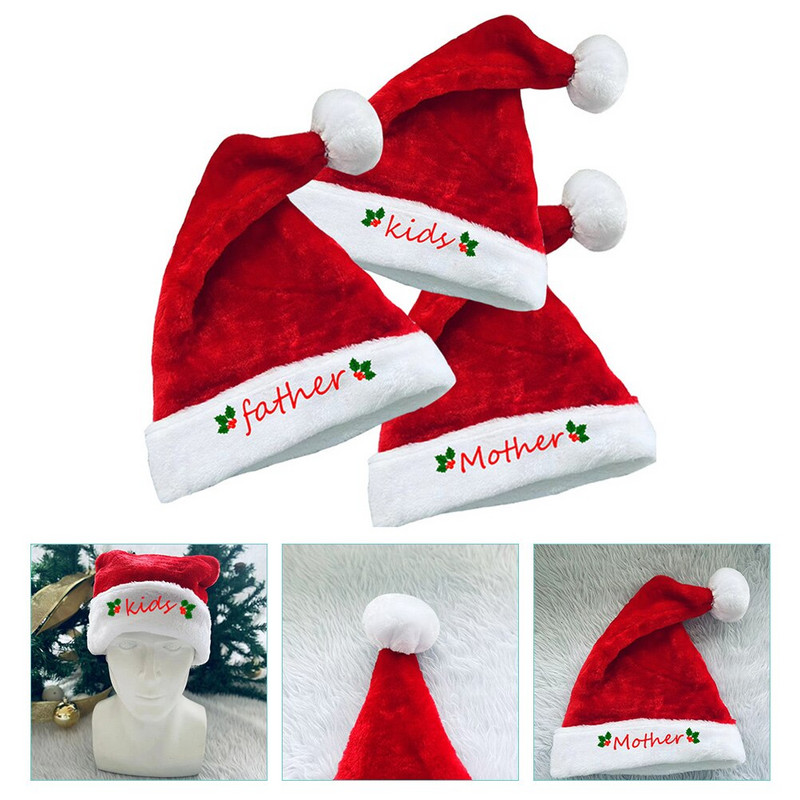 3 kom. Festivalska ukrasna delikatna božićna pokrivala za glavu Božićna pokrivala za glavu Kape Djeda Božićnjaka Božićne kape Festivalske kape