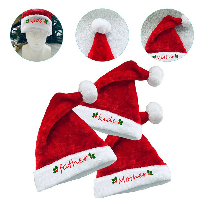 3 kom. Festivalska ukrasna delikatna božićna pokrivala za glavu Božićna pokrivala za glavu Kape Djeda Božićnjaka Božićne kape Festivalske kape