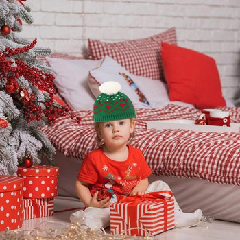 Παιδικό χριστουγεννιάτικο καπέλο ελαστικό Παιδικό χειμωνιάτικο καπέλο διακοπών Unisex Winter beanie πλεκτό καπέλο νιφάδα χιονιού Χριστουγεννιάτικο δέντρο ζεστό καπέλο χιονιού Για