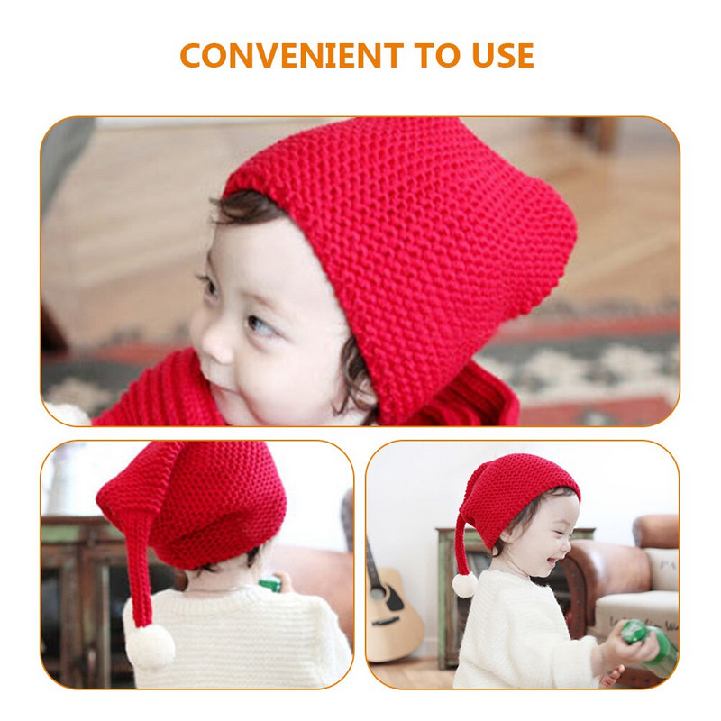 Pălărie Pălării de Crăciun Elf Santaxmas Beanie Tricotat Copii Costum tricotat Cosplay Noutate Iarna Funny Baby Holiday Decoration Mini