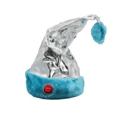 Kreativna električna ljuljačka Božićna kapa Svjetleća glazbena plesna kapa Božićni dar za djecu/odrasle Božićni novogodišnji ukrasi za zabavu