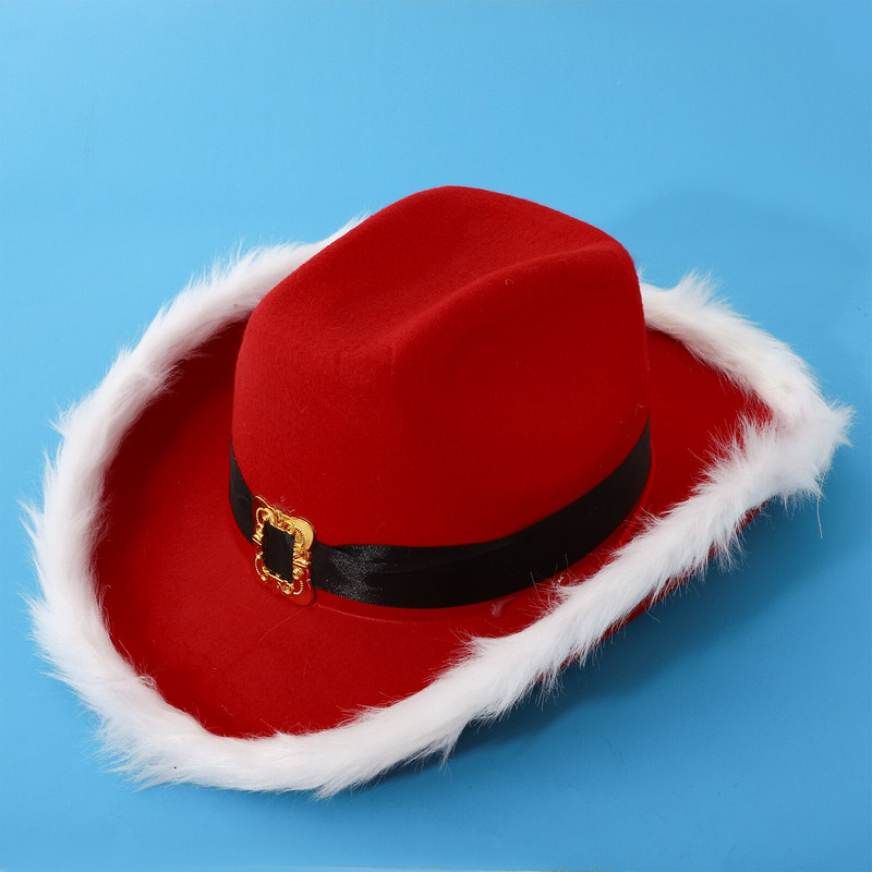 Jõuluvana müts Punane kohev jõuluvana müts Naiste jõulusulg Must vöö Lehmatüdruku müts Vilt servaga Jõuluvana müts Jõulude uusaasta peokaunistus