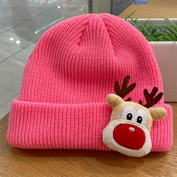 Εξατομικευμένο όνομα Χριστουγεννιάτικο καπέλο 3D καρτούν καπέλο πλεξίματος αλκών Προσαρμοσμένο κεντημένο όνομα Ζεστό μάλλινο καπέλο Παιδικό καπέλο χριστουγεννιάτικο δώρο