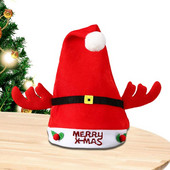 Božićni šešir od roga koji pjeva i pleše Božićni šešir Šešir za odrasle Zimski topli dodaci Božićni šešir od roga Potrepštine za zabavu
