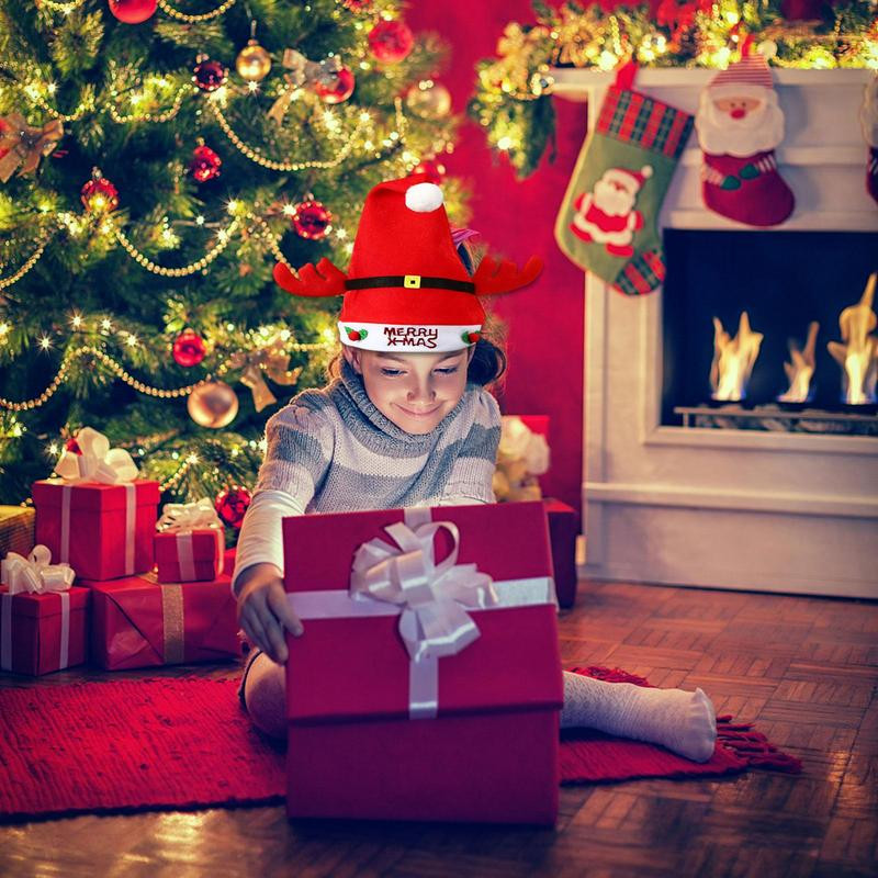 Božićni šešir od roga koji pjeva i pleše Božićni šešir Šešir za odrasle Zimski topli dodaci Božićni šešir od roga Potrepštine za zabavu